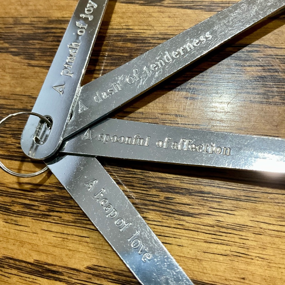 Silver Heart ♥️ Inscribed Measuring Spoon Set - Picture 3 of 3